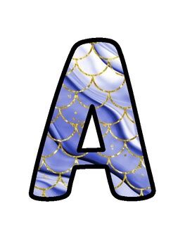 Mermaid Bulletin Board Décor Kit, Mermaid Letters school resource by ...