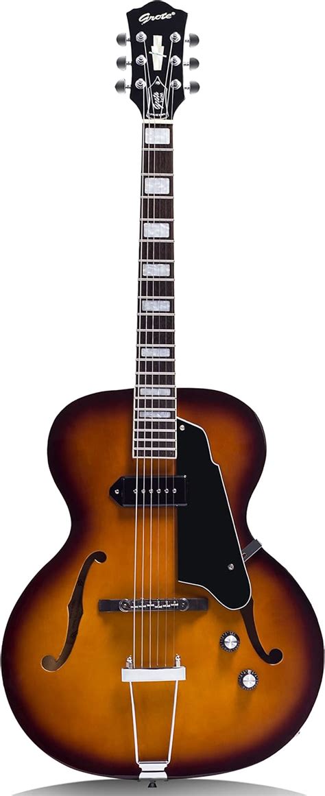 GROTE Jazz Electric Guitar Hollow Body Chrome India | Ubuy