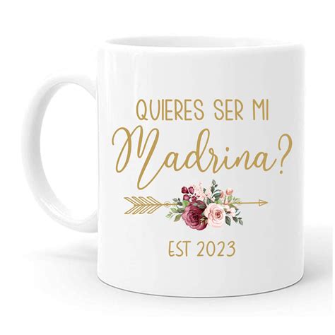 Vivulla68quieres Ser Mi Madrina Ceramic Coffee Mug 11 Oz Spanish ...