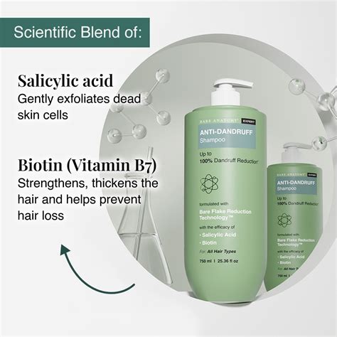 Anti Dandruff Shampoo with Salicylic Acid & Biotin - 750ml | Bare ...