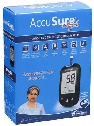 AccuSure SIMPLE WITHOUT STRIPS Glucometer Price in India - Buy AccuSure ...