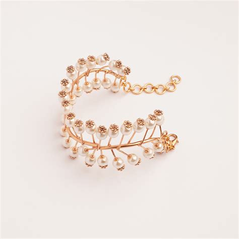 Pearl Waves Gold Plated Bracelet – Suhani Pittie