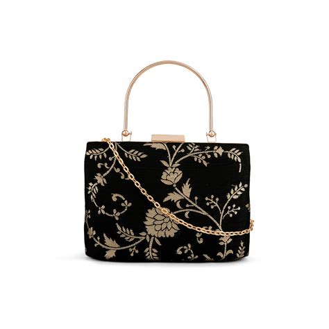 Teejh Ameesha Floral Brocade Clutch