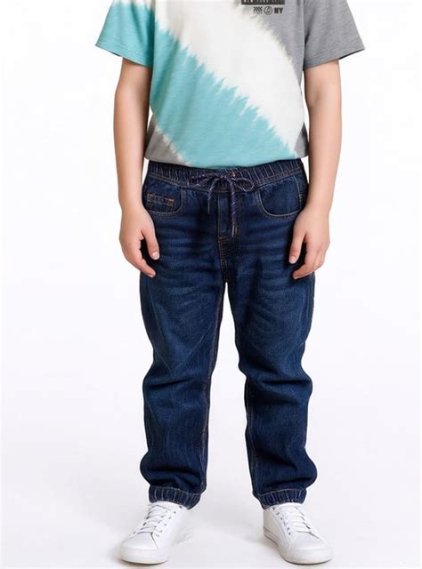 Buy Boys Slim Fit Washed Denim Joggers Online at just Rs. 599.0 ...
