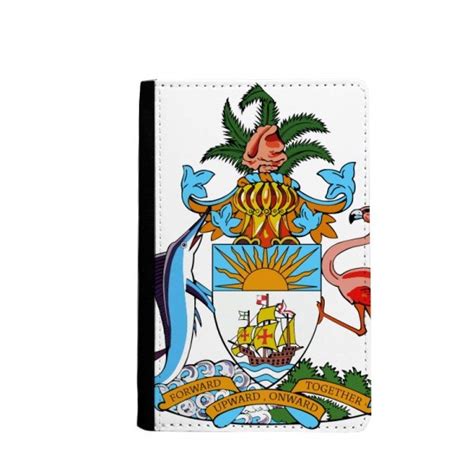 Nassau Bahamas National Emblem Passport Holder Travel Wallet Cover Case ...