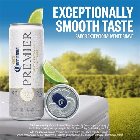 Corona Premier Mexican Lager Import Lower Calorie Light Beer - Shop ...