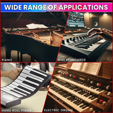 Colourful 3D-Raised Touchable Piano Keyboard Stickers for Beginners Ea ...