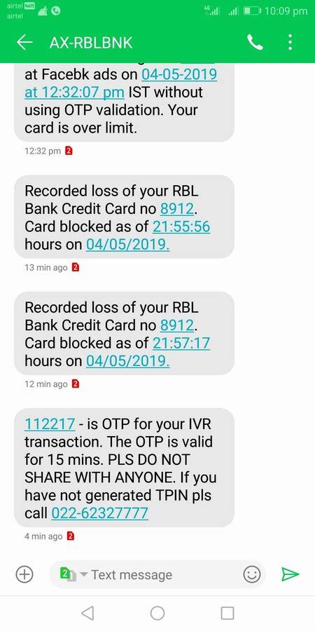 [Resolved] RBL Bank — fraud transactions in rbl credit card