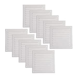 Vent Systems 6''x6'' Inch - Pack of 10 - White - Metal Vent Cover ...