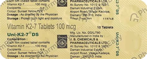 Buy Uni K27 Ds 100 MCG Tablet (10) Online at Flat 15% OFF | PharmEasy