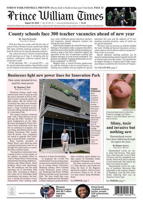 Prince William Times 08/10/2023 by Fauquier Times (52 issues) & Prince ...