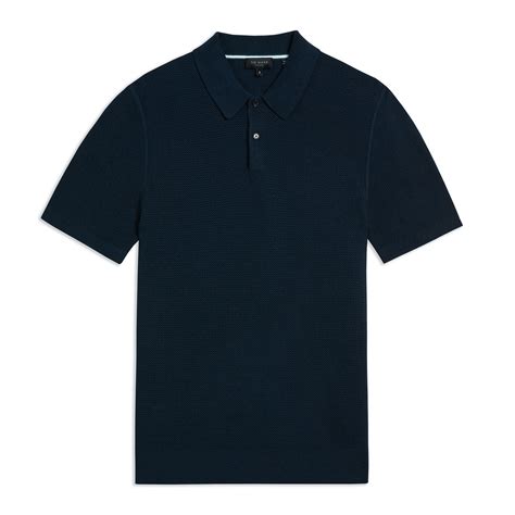 Buy Men Navy Knitted Polos Online - 816014 | The Collective
