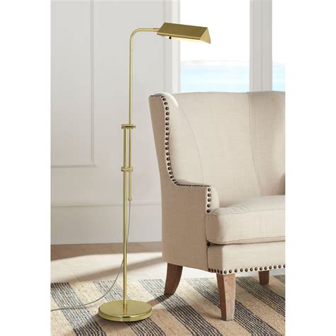 Regency Hill Traditional Adjustable Pharmacy Floor Lamp 54" Tall Brass ...
