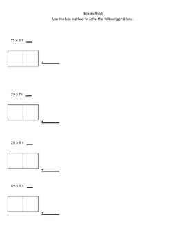 Partial Product Box Method 的图像结果