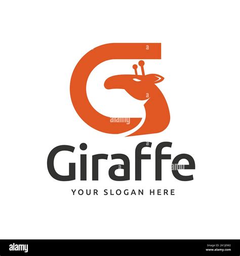 Giraffe head illustration logo from letter G. G word sign logo, symbol, template, icon design ...