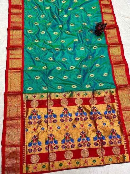 Morpankhi Colour Kadiyal Maharani Paithani | Paithanistore