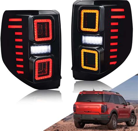 Amazon.com: Smoked LED Tail Light Assembly, for Ford Bronco Sport 2020 ...