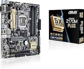 Asus Z170M- Plus DDR4 LGA1151-6th Generation Motherboard (LGA1151, DDR4 ...