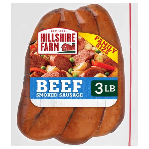 Hillshire Farm Beef Smoked Sausage, 48 oz. Family Pack (48 oz) Delivery ...