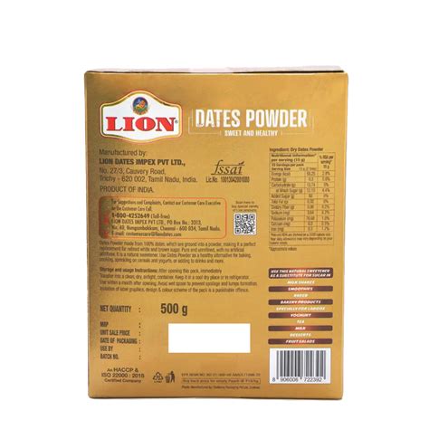 Dates Powder - Lion Dates Powder for Energy and Nutrition