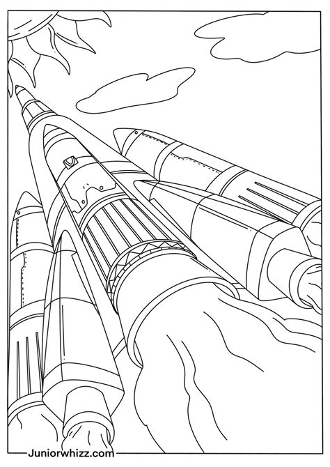 15 Rocketship Coloring Pages for Kids (Printable PDFs)