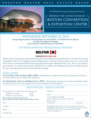 Fillable Online Convention Center Tour - Greater Boston Real Estate ...