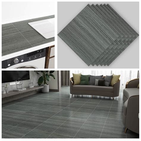 Grey Wood Vinyl Flooring Tiles – CHIHUT