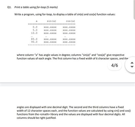 Image result for Write a Table Using for Loop