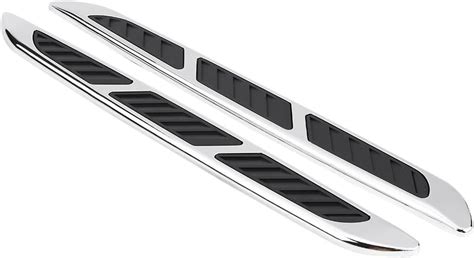 Buy Fydun 2pcs Universal Hood Vent Air Flow Intake Chrome Grille Side ...
