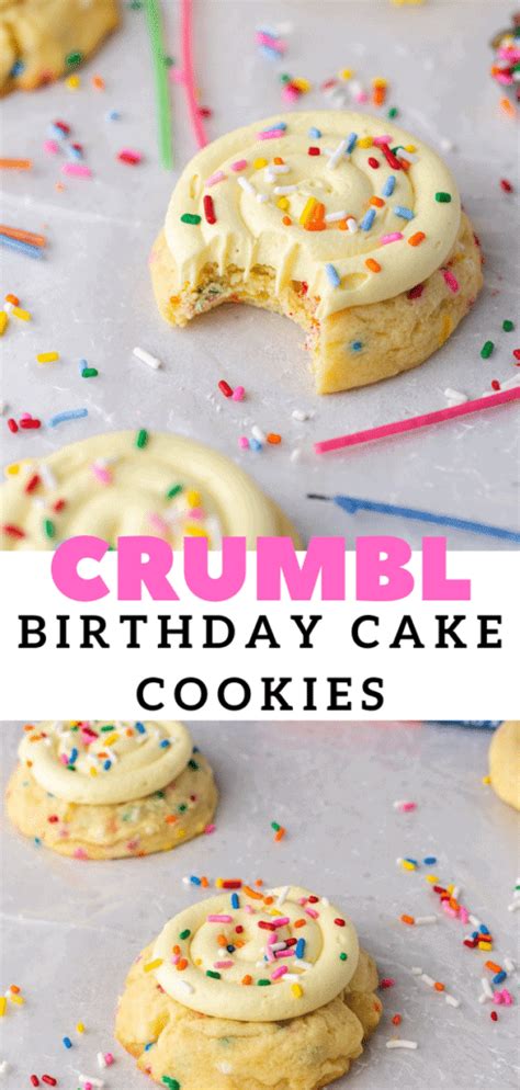 Crumbl Birthday cake cookies with Sprinkles - Lifestyle of a Foodie