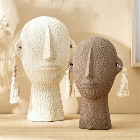 Buy Amida Cole Cement Head Figurine with Tassel - Small from Home ...