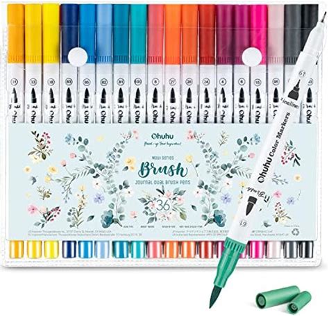 Ohuhu Dual Tip Metallic Markers 24 Colours Markers for Cards Writing ...