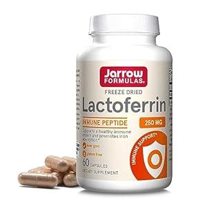 Jarrow Formulas, Lactoferrin, 250 mg, 60 Capsules : Amazon.in: Health ...
