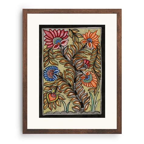 Traditional Madhubani Floral Art of Nature: Buy Madhubani Paintings ...