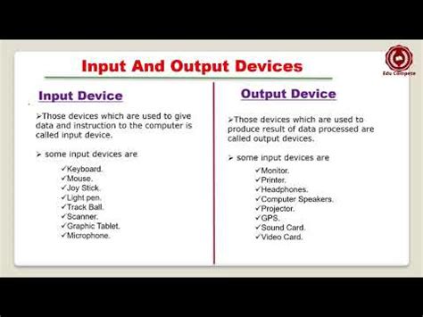 Input Device and Output Device Video Lecture - IBPS PO Prelims and ...