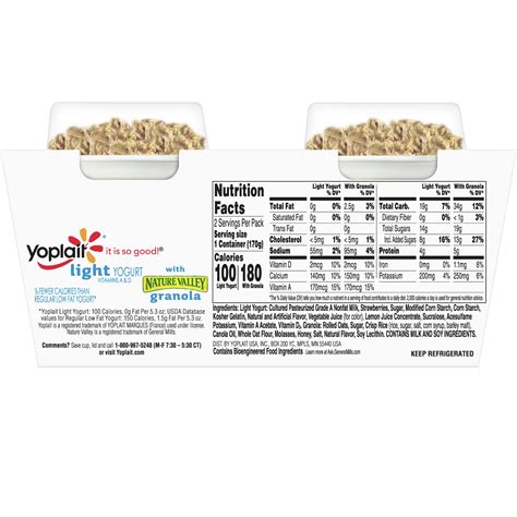 Yoplait Greek Yogurt With Granola Nutrition Facts | Besto Blog