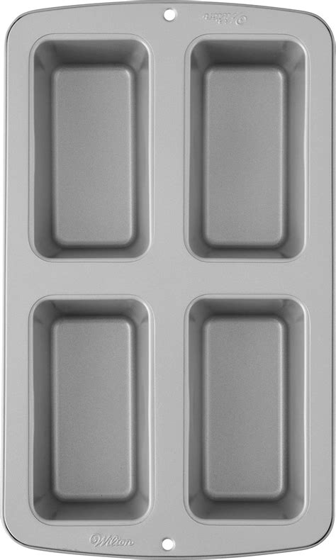 Amazon.com: Wilton Recipe Right Non-Stick Mini Loaf Pan, 4-Cavity ...