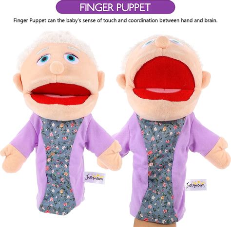 Buy Zerodeko Grandmother Hand Puppet, Family Member Figure Puppets with ...