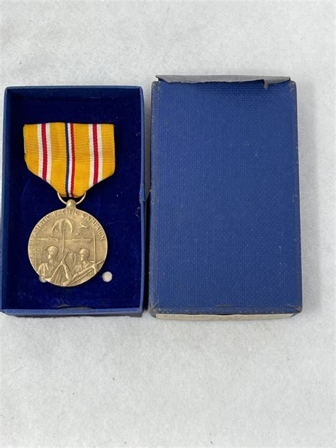 VINTAGE WWII US MARINE CORPS ASIATIC-PACIFIC THEATRE CAMPAIGN BRONZE ...