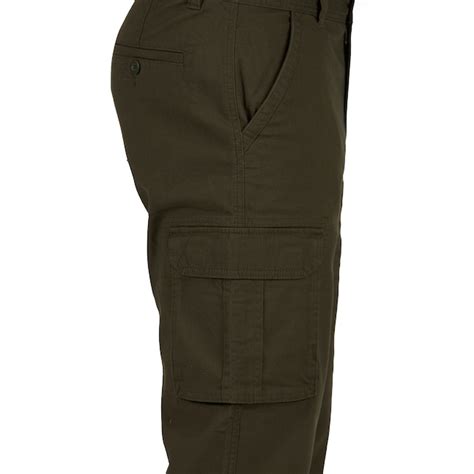 Smith's Workwear Men's Relaxed Fit Black Olive Canvas Cargo work pants ...