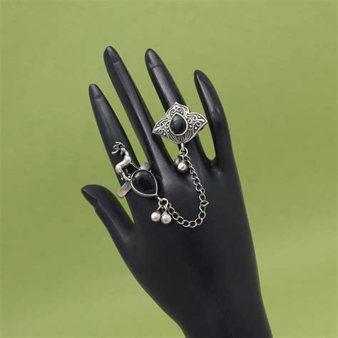 Wholesale Oxidized Rings | Antique Rings | Oxidised Mirror Rings ...