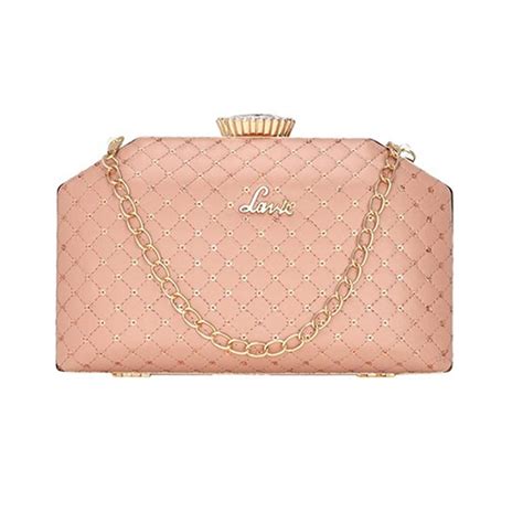 Lavie Sequin Trapezoid Gift Box - Clutch (Pink,Small) : Amazon.in: Fashion