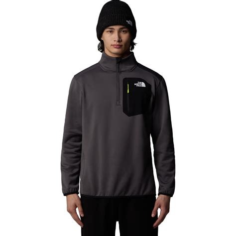 The North Face Crest 1/4 Zip Fleece Pullover Men - Anthracite Grey/TNF ...