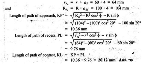 Formulae summary - Gears and Gear Trains - Theory of Machines