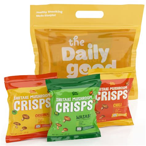 Buy The Daily Good Shiitake Mushroom Crisps - Crunchy & Delicious ...