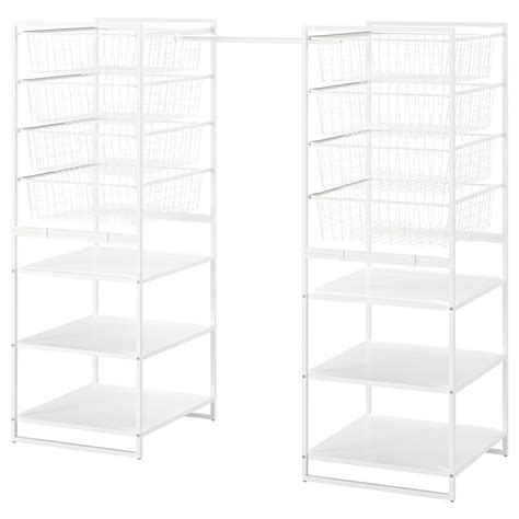 JONAXEL wardrobe combination, white, 142-178x51x139 cm (557/8-701/8x201 ...