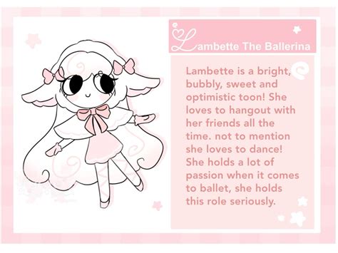 Lambette The ballerina -dandy’s world oc | Game character design, Cute ...