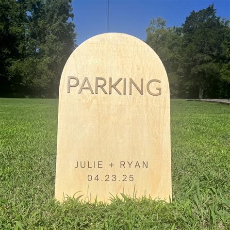 Custom Wooden Wedding Parking Sign Arch Directional Event Parking Lot ...