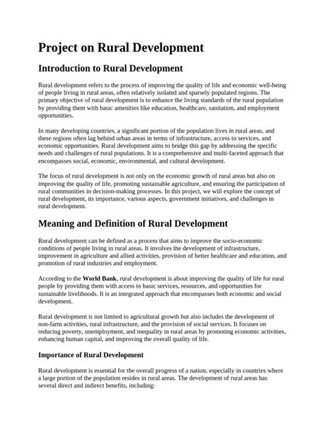 Rural Development Project Work Class 11 的图像结果