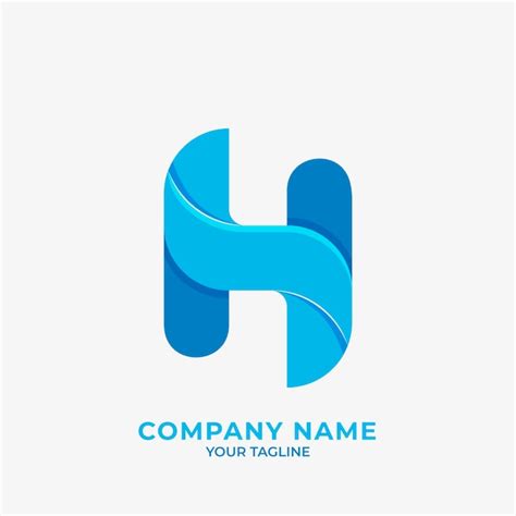 Flat design letter h logo template | Free Vector